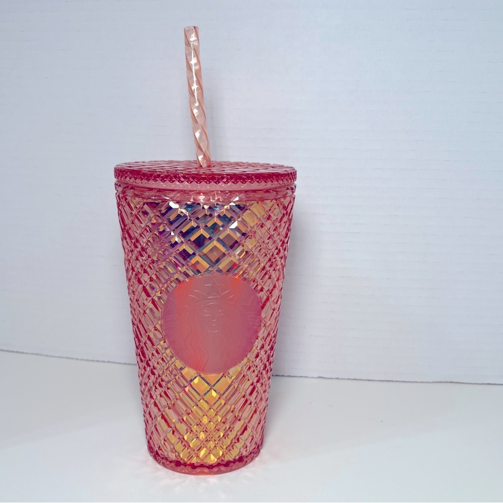 Collectible rose gold Starbucks Tumbler with Straw 16oz.